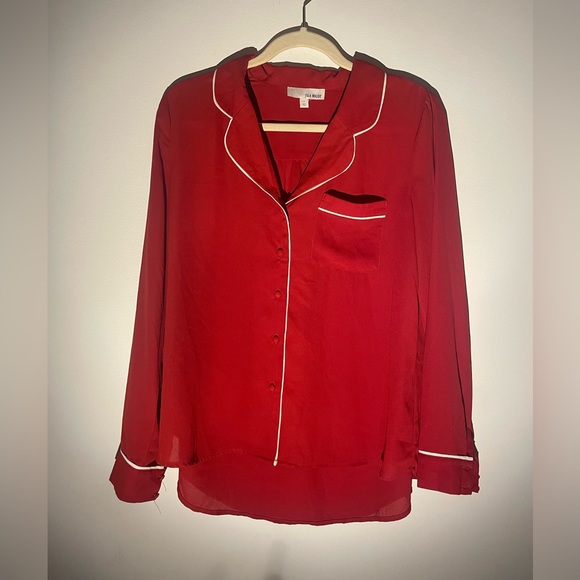 Red Isla Mode button down - Size S - Picture 2 of 4